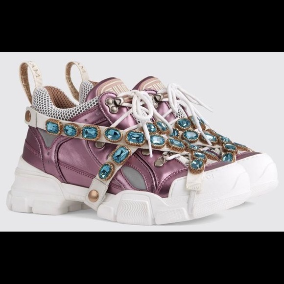 Size 36 (8) GUCCI PINK FLASHTREK - Picture 3 of 4